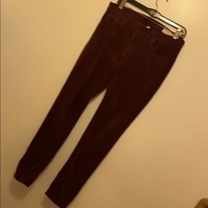 Rag and Bone burgundy Corduroy skinny size 28
